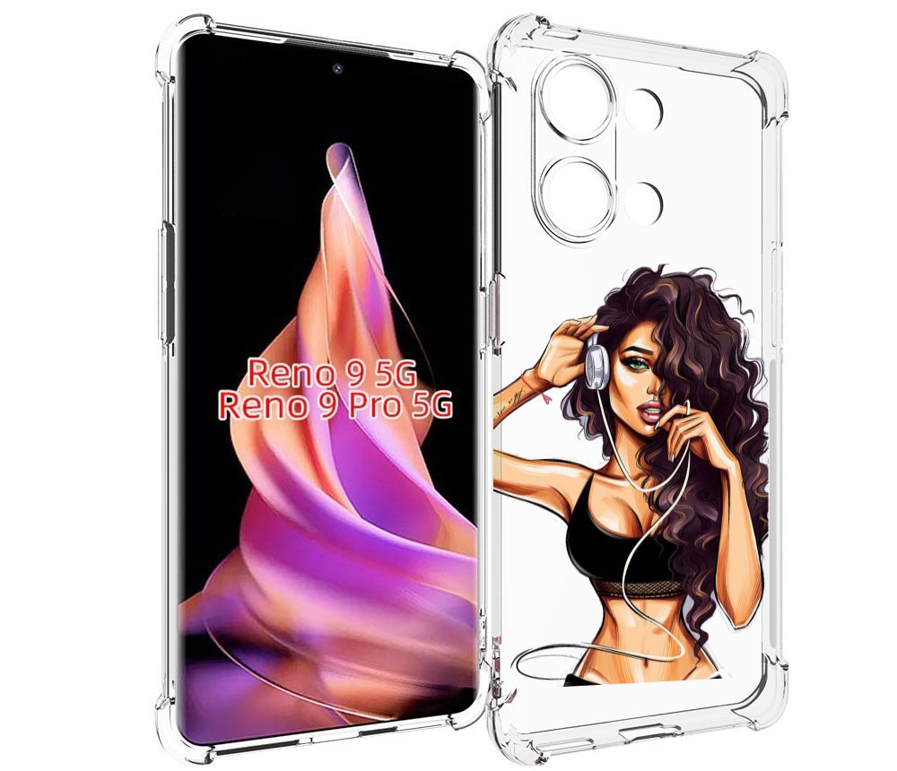 

Чехол MyPads Спортивная-девушка женский для Oppo Reno 9/Reno 9 Pro, Прозрачный, Tocco
