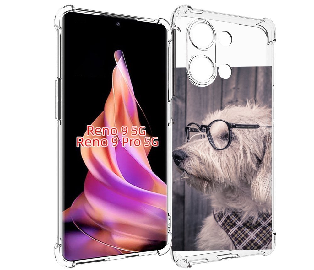 

Чехол MyPads Собака-в-очках для Oppo Reno 9/Reno 9 Pro, Прозрачный, Tocco