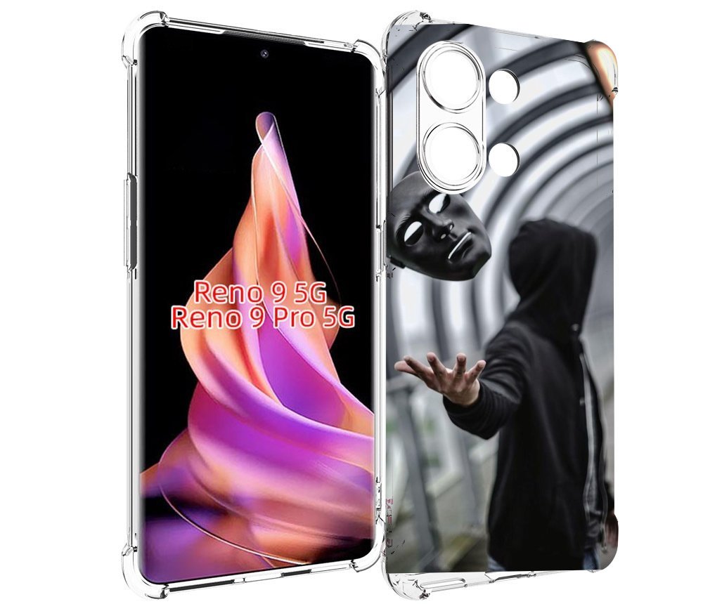 

Чехол MyPads Сними-маску для Oppo Reno 9/Reno 9 Pro, Прозрачный, Tocco