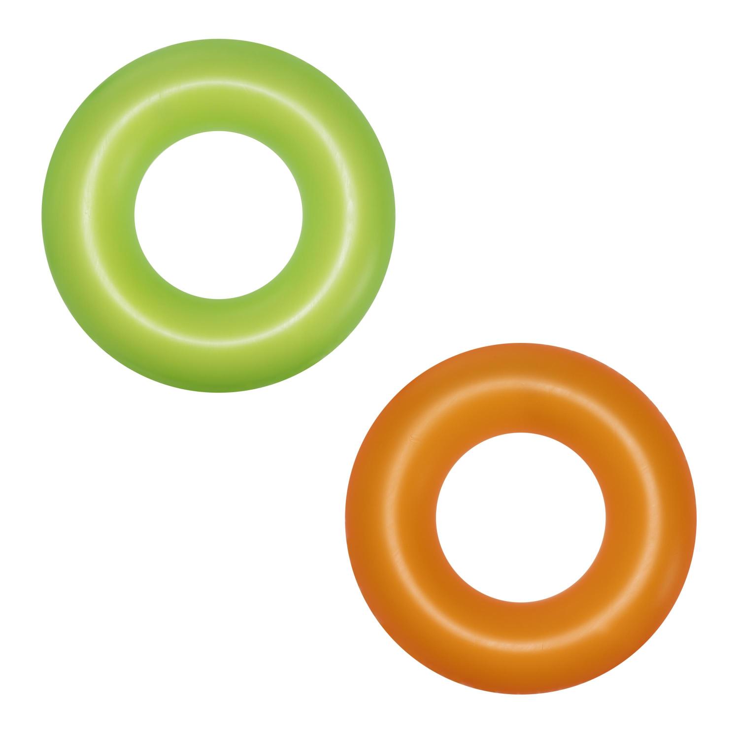 Надувной круг Bestway Неоновый 91см, от 10 лет, 2 цвета, 36025 BW круг для купания bestway неоновый иней 36024b 76 см