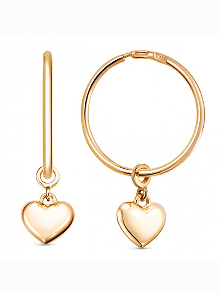 

Серьги Сердечки из серебра с позолотой Вероника С609-2248-15,0, С609-2248-15,0