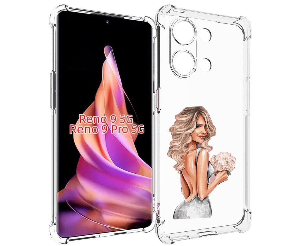 

Чехол MyPads Роскошное-платье женский для Oppo Reno 9/Reno 9 Pro, Прозрачный, Tocco