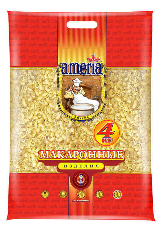 Макаронные изделия Ameria Улитки №059, 4 кг