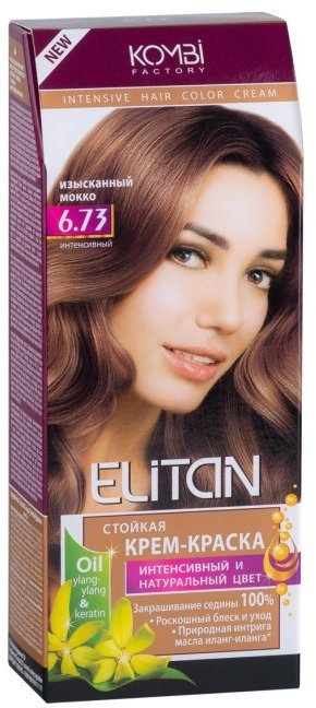 Краска для волос № 6.73 Элитан, Изысканный мокко укороченный худи мокко l 46