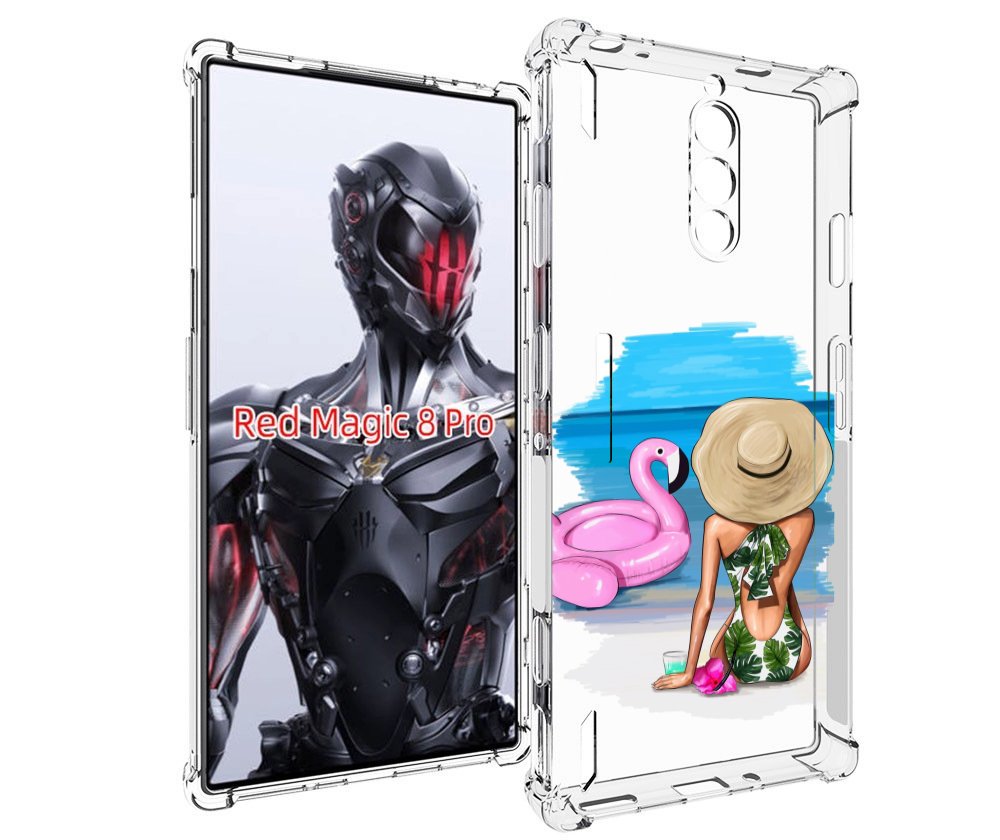 

Чехол MyPads Девушка-и-фламинго женский для ZTE Nubia Red Magic 8 Pro / Red Magic 8 Pro..., Tocco