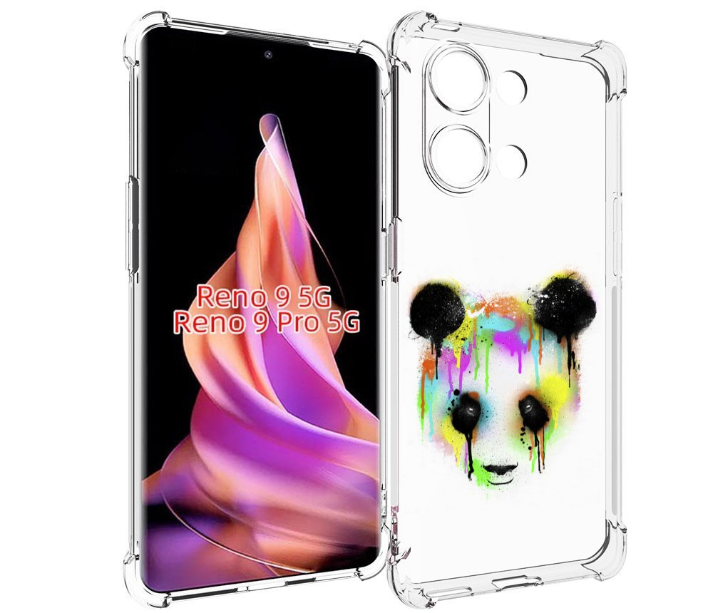 

Чехол MyPads Радужная панда для Oppo Reno 9/Reno 9 Pro, Прозрачный, Tocco