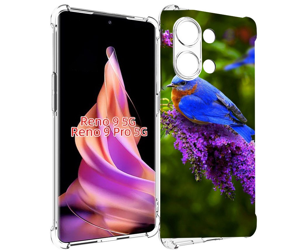 

Чехол MyPads Птица-сиреневая для Oppo Reno 9/Reno 9 Pro, Прозрачный, Tocco