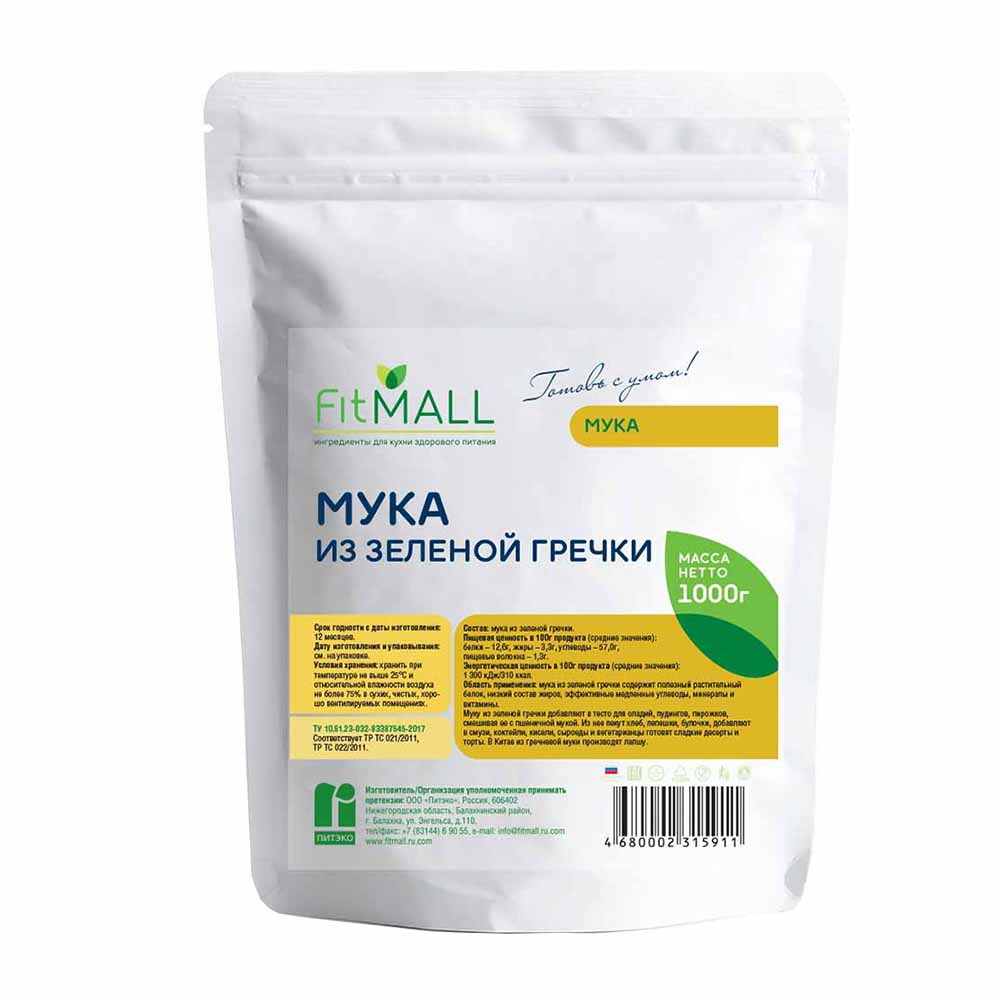 

Мука зелёной гречки - Fit Parad