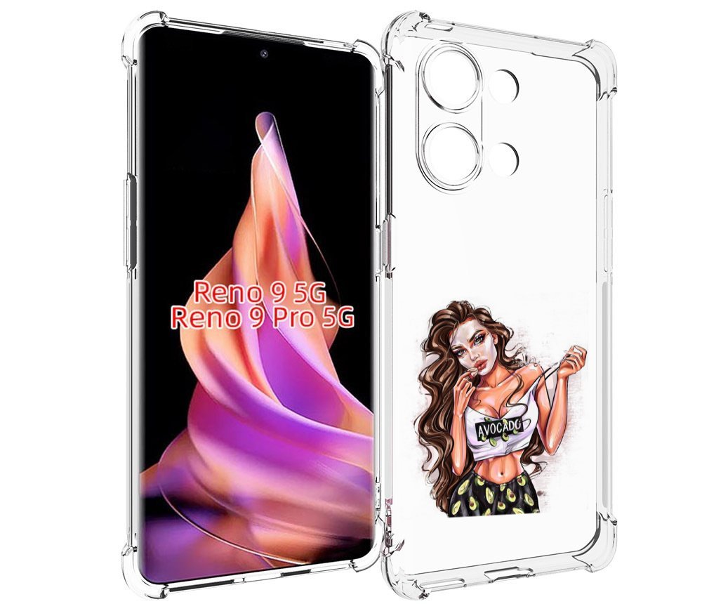 

Чехол MyPads Продукты на дом с доставкой женский для Oppo Reno 9/Reno 9 Pro, Прозрачный, Tocco