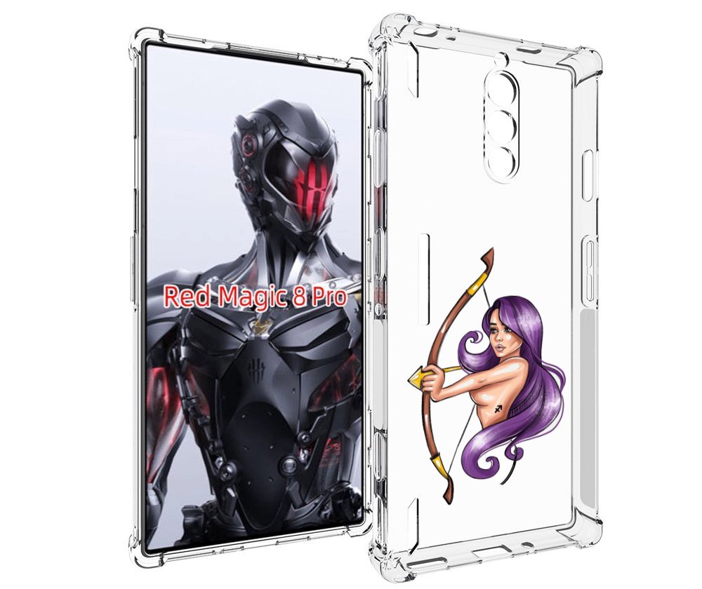 Чехол MyPads Девушка-Стрелец женский для ZTE Nubia Red Magic 8 Pro / Red Magic 8 Pro Plus