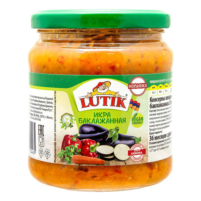

Икра Lutik из баклажанов стерилизованная 460 г