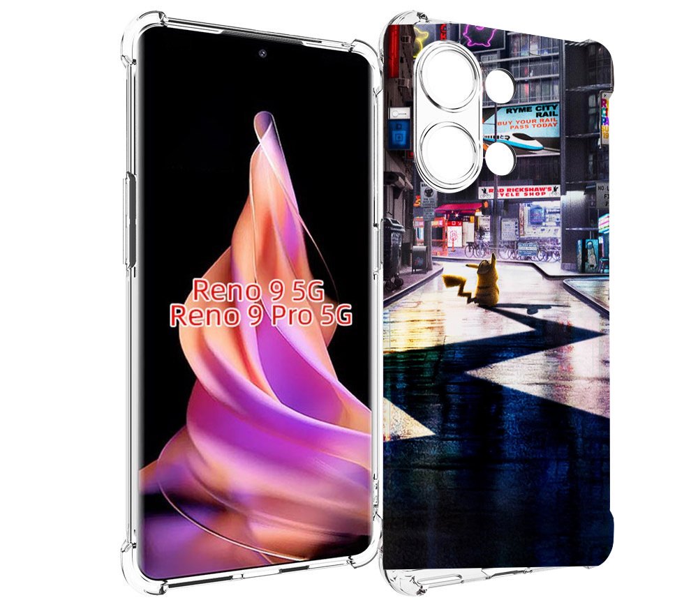 

Чехол MyPads Пикачу-в-городе для Oppo Reno 9/Reno 9 Pro, Прозрачный, Tocco