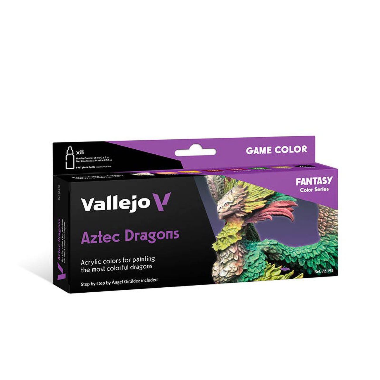 

Набор акриловых красок Vallejo Game Color Aztec Dragons 72195, 18 мл, 8 шт, Game Color