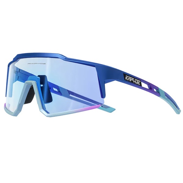 Спортивные солнцезащитные очки мужские Kapvoe KE9022 голубые
