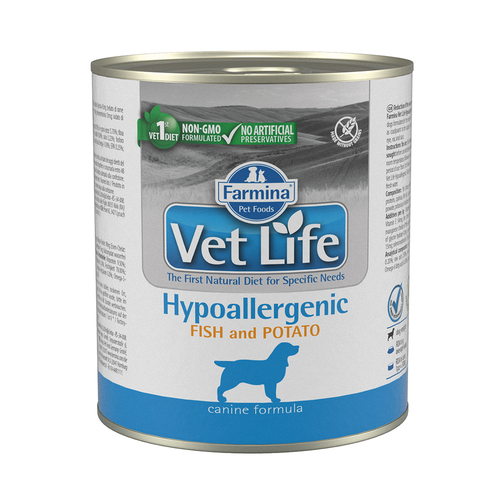 фото Влажный корм для собак farmina vet life hypoallergenic, рыба с картофелем, 6шт, 300г