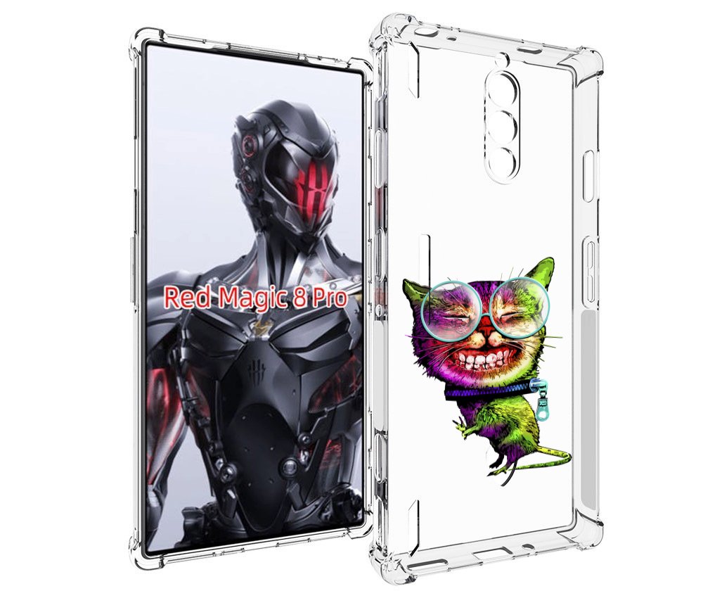 Чехол MyPads Веселый кот для ZTE Nubia Red Magic 8 Pro / Red Magic 8 Pro Plus