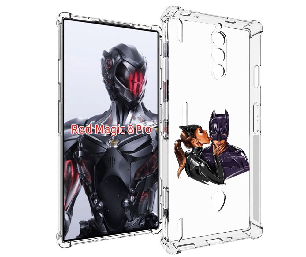 Чехол MyPads Бэтман для ZTE Nubia Red Magic 8 Pro / Red Magic 8 Pro Plus