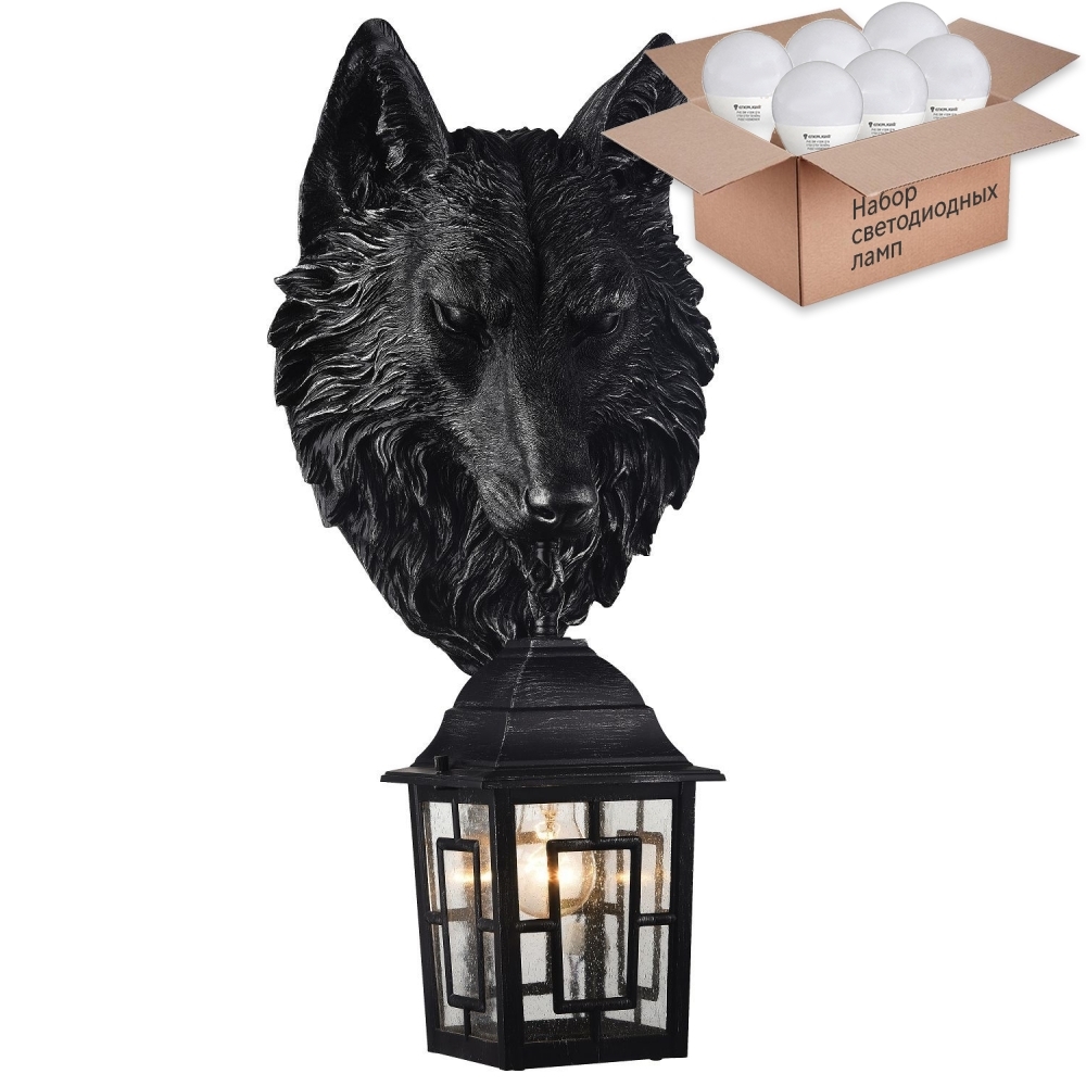

Уличный настенный светильник Favourite Hunt с лампочкой 523828 6Вт, 2252-1W+Lamps E27 P45