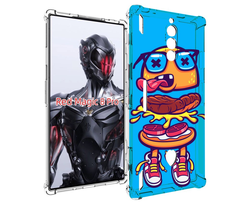

Чехол MyPads Бургер с очками для ZTE Nubia Red Magic 8 Pro / Red Magic 8 Pro Plus, Tocco