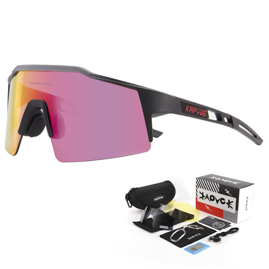 Спортивные солнцезащитные очки мужские Kapvoe KE9023DS красные