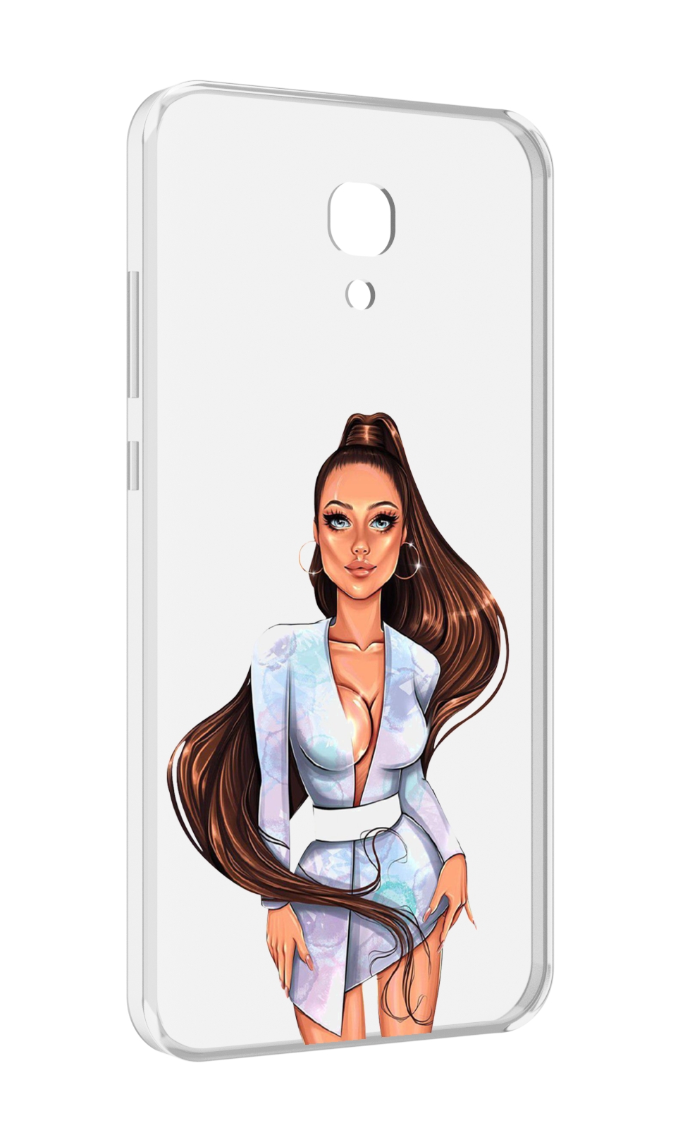 

Чехол MyPads девушка-с-очень-длинными-волосами женский для Meizu M6 (M711Q), Прозрачный, Tocco