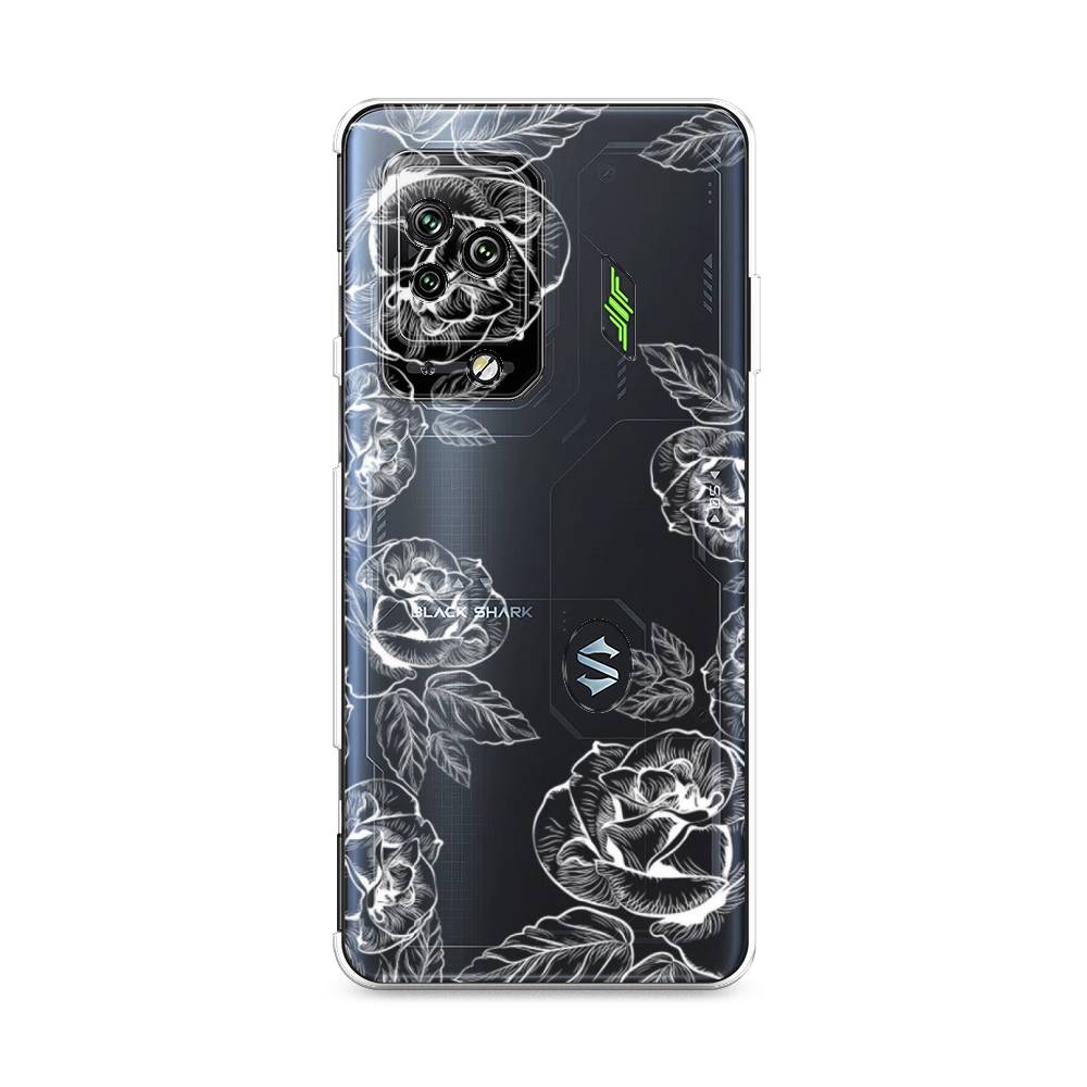 

Чехол на Xiaomi Black Shark 5 Pro "Розы графика", Черный;серый, 314150-2