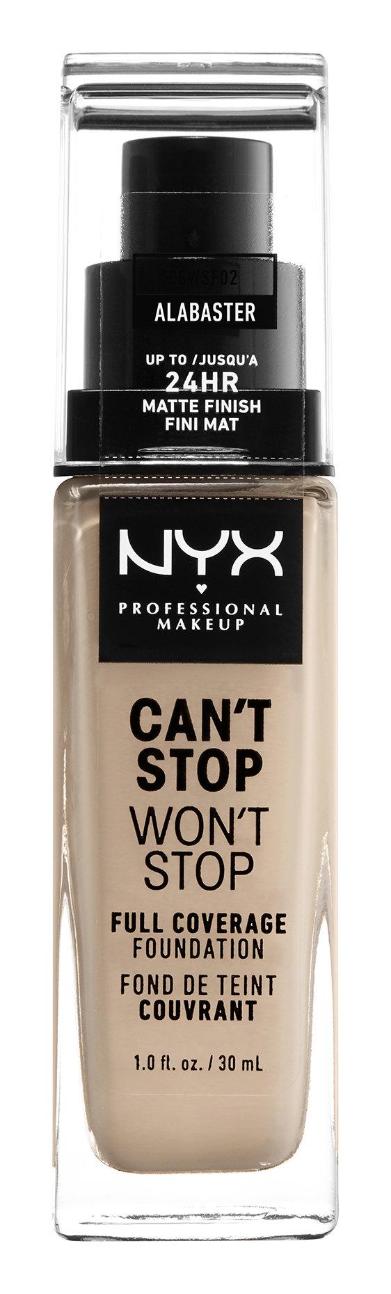 Тональная основа NYX Professional MakeUp Cant Stop Wont Stop 02 Alabaster, 30 мл
