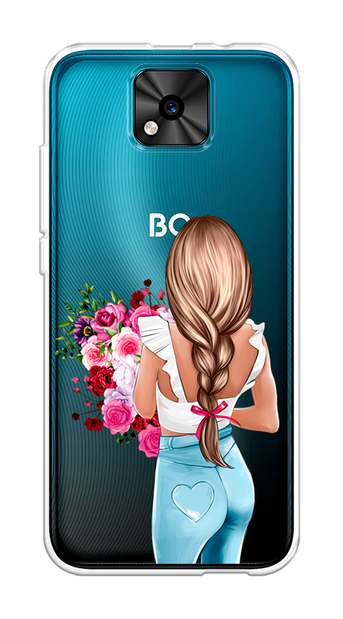 

Чехол на BQ 5533G "Девушка с цветами", Коричневый;розовый;бирюзовый, 201850-6