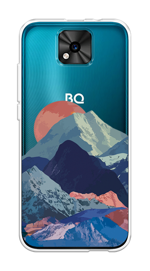 

Чехол на BQ 5533G "Закат в снежных горах", Бордовый;серый;голубой, 201850-2