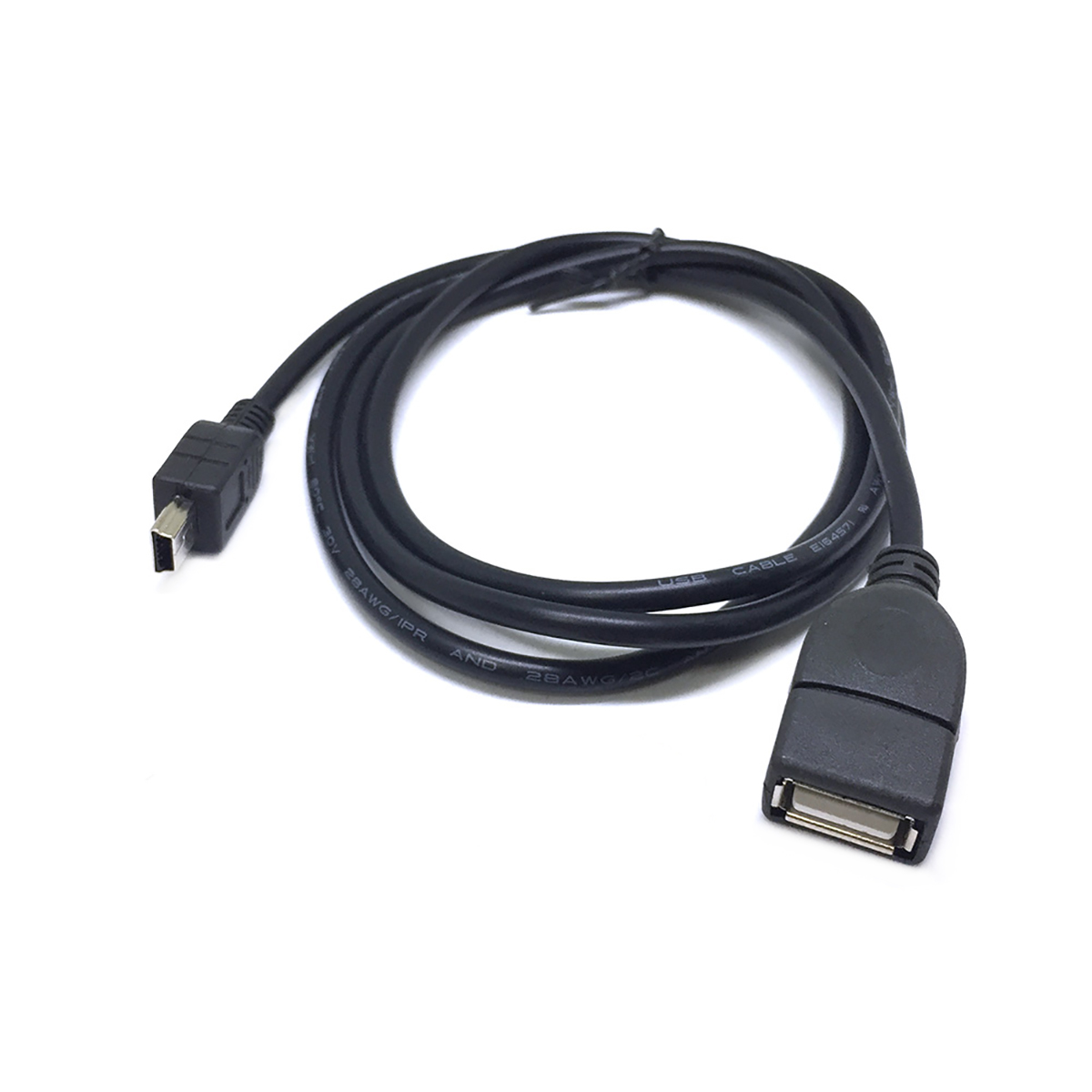 фото Кабель espada usb 2.0 type a female to mini usb type b male otg, 1м emusbm/usbaf1m