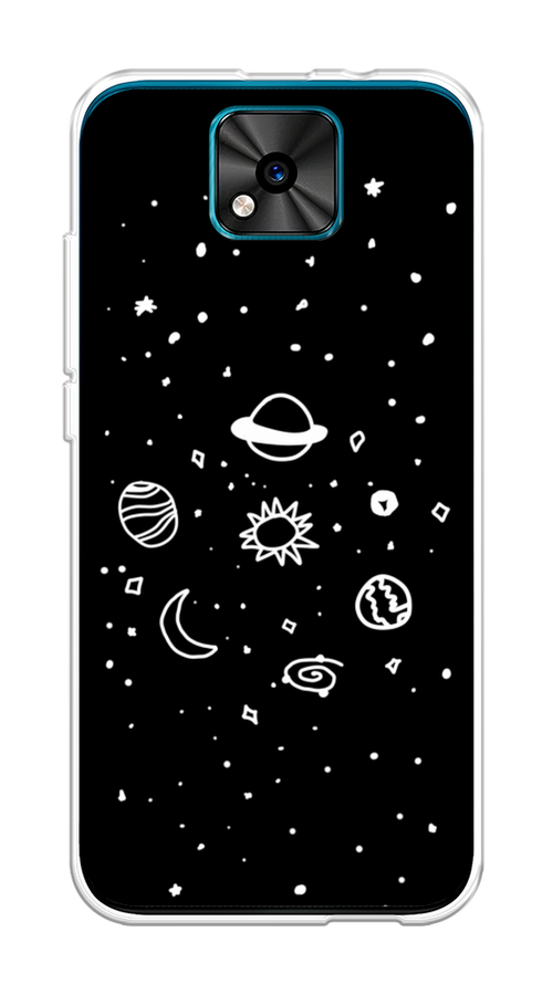 

Чехол на BQ 5533G "Дудл солнечной системы", Бежевый;серый, 201850-2