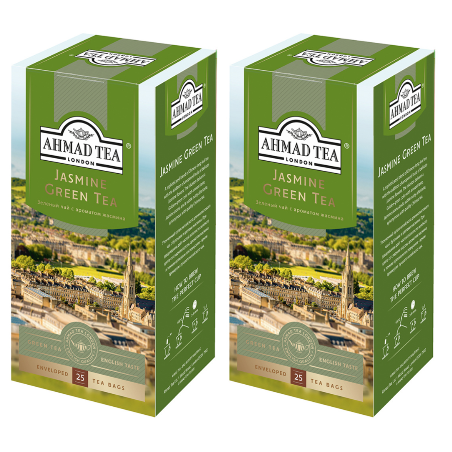 Чай Ahmad Green Jasmine Tea, 2 шт по 25 пакетиков