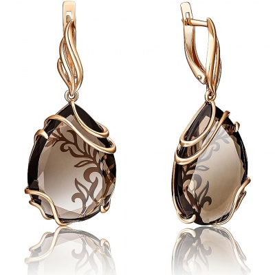 

Серьги из красного золота с кварцем PLATINA jewelry 02-3658-00-202-1110-46, 02-3658-00-202-1110-46