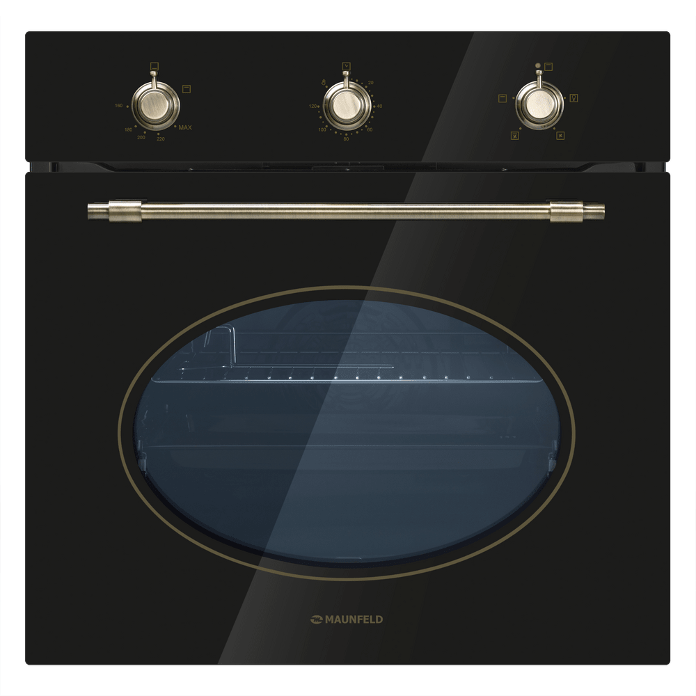 Встраиваемый газовый духовой шкаф MAUNFELD EOGC604RBG.MT черный
