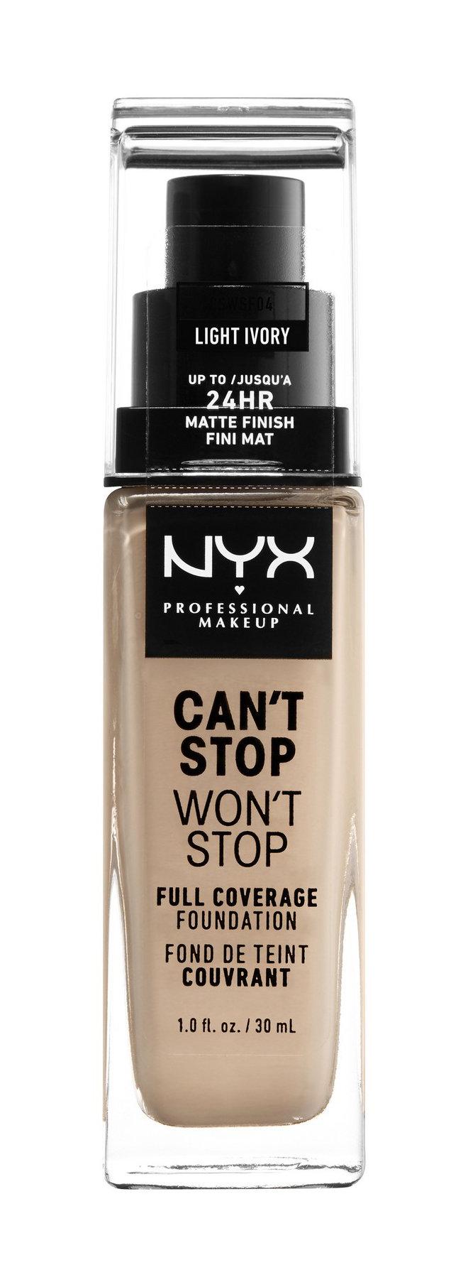 фото Тональная основа nyx professional makeup can't stop won't stop 04 light ivory, 30 мл