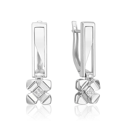 

Серьги из белого золота с бриллиантом PLATINA jewelry 02-4992-00-101-1120, 02-4992-00-101-1120