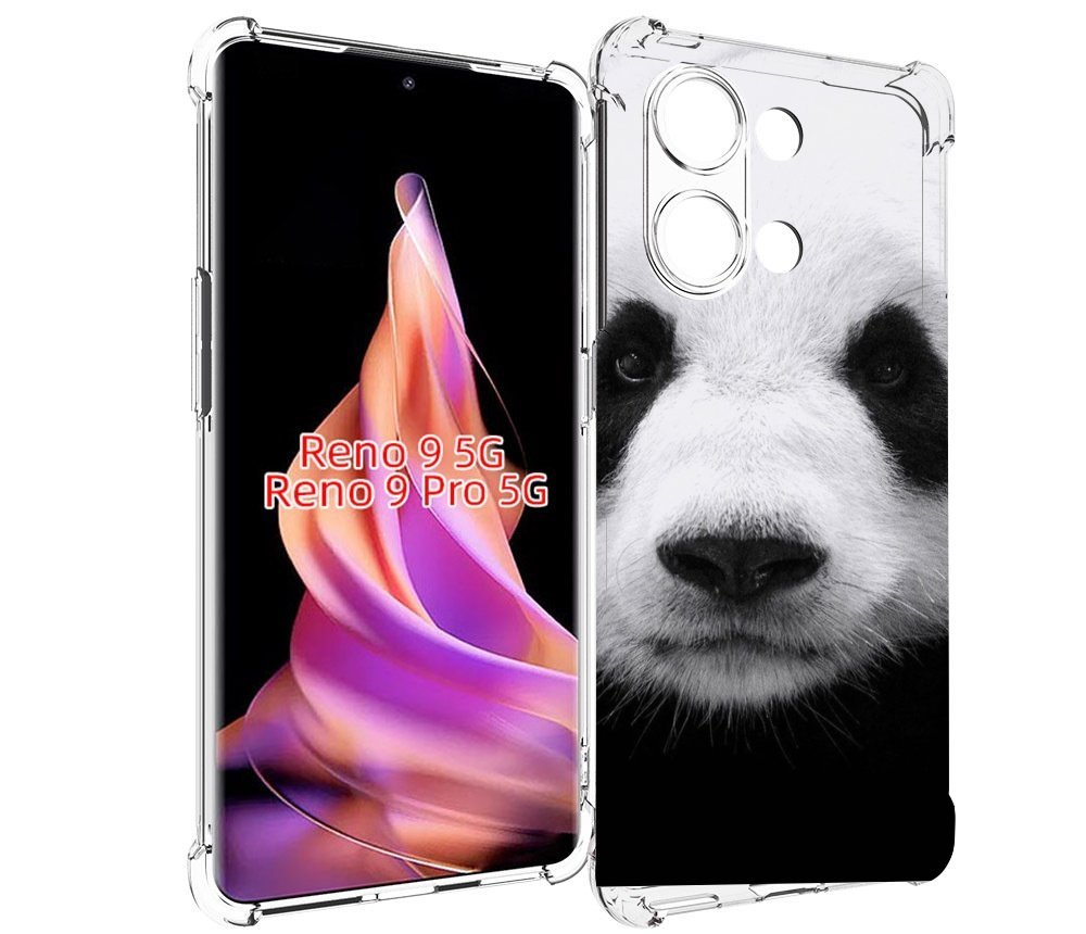 

Чехол MyPads Панда-портрет для Oppo Reno 9/Reno 9 Pro, Прозрачный, Tocco