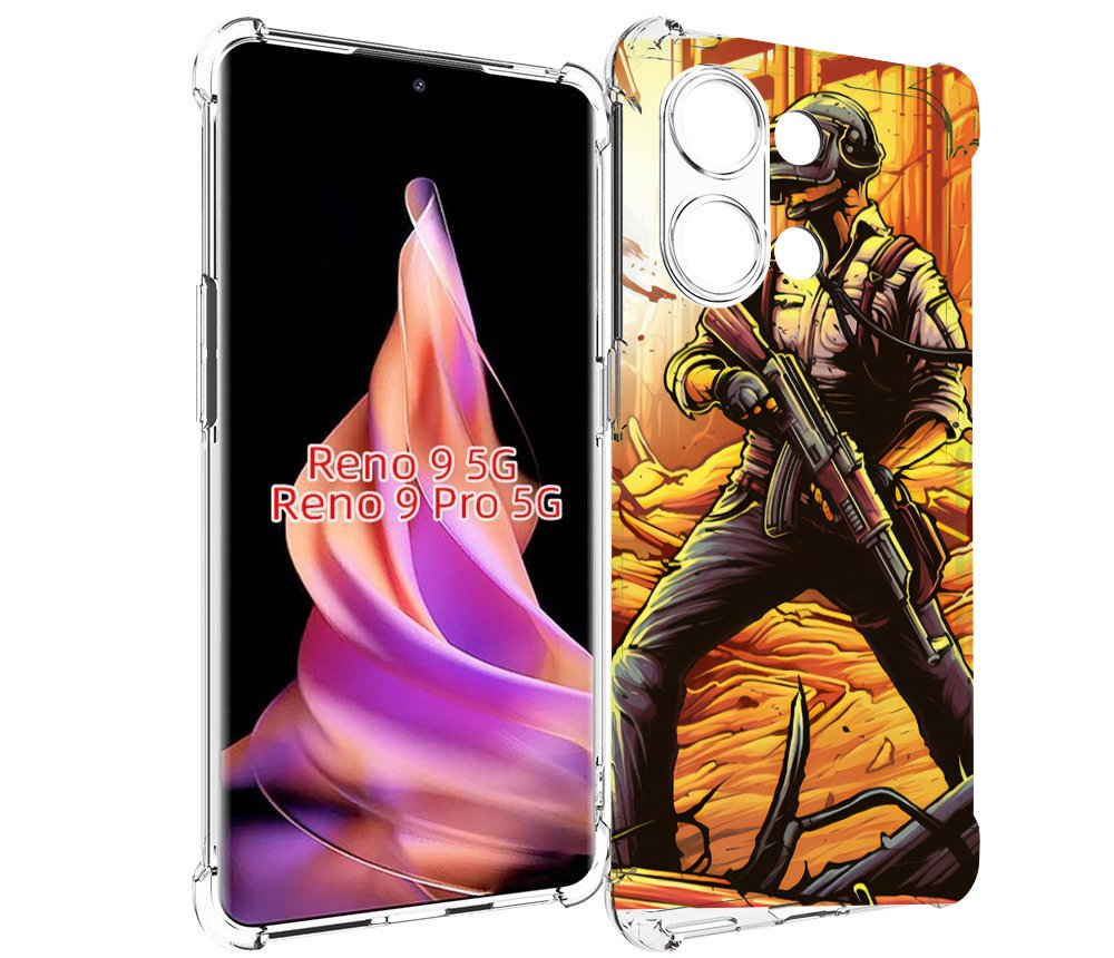 

Чехол MyPads Пабг для Oppo Reno 9/Reno 9 Pro, Прозрачный, Tocco