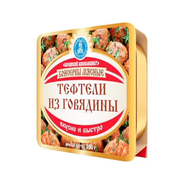

Тефтели Барышский мясокомбинат из говядины 250 г