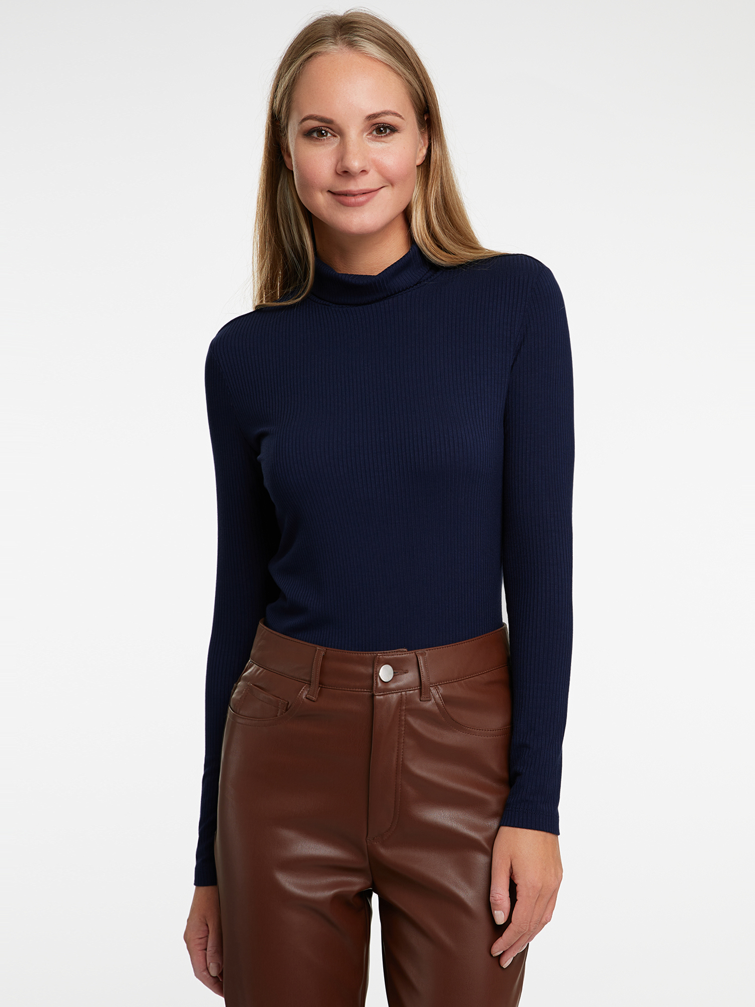 

Водолазка женская oodji 15E11034 синяя 2XL, 15E11034