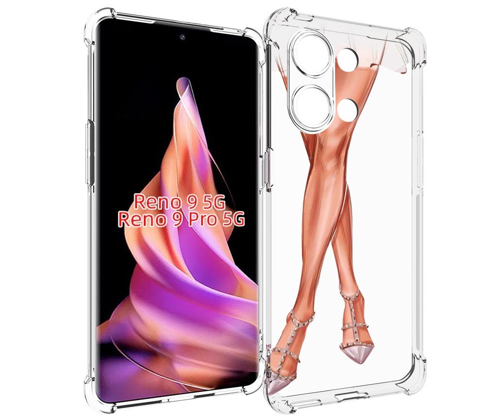 

Чехол MyPads Ножки для Oppo Reno 9/Reno 9 Pro, Прозрачный, Tocco