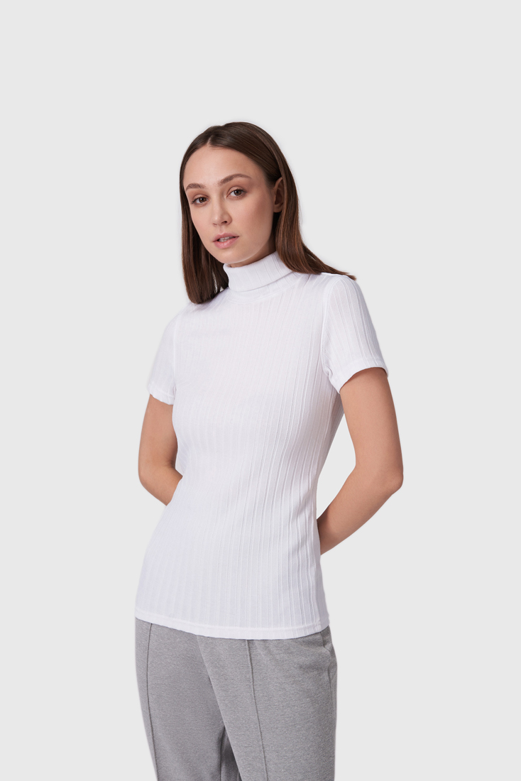 

Футболка женская Modis M202W00083 белая 46-48 RU, M202W00083