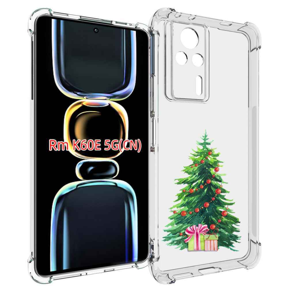 

Чехол MyPads Елка новогодняя с подарками акварель для Xiaomi Redmi K60E, Tocco