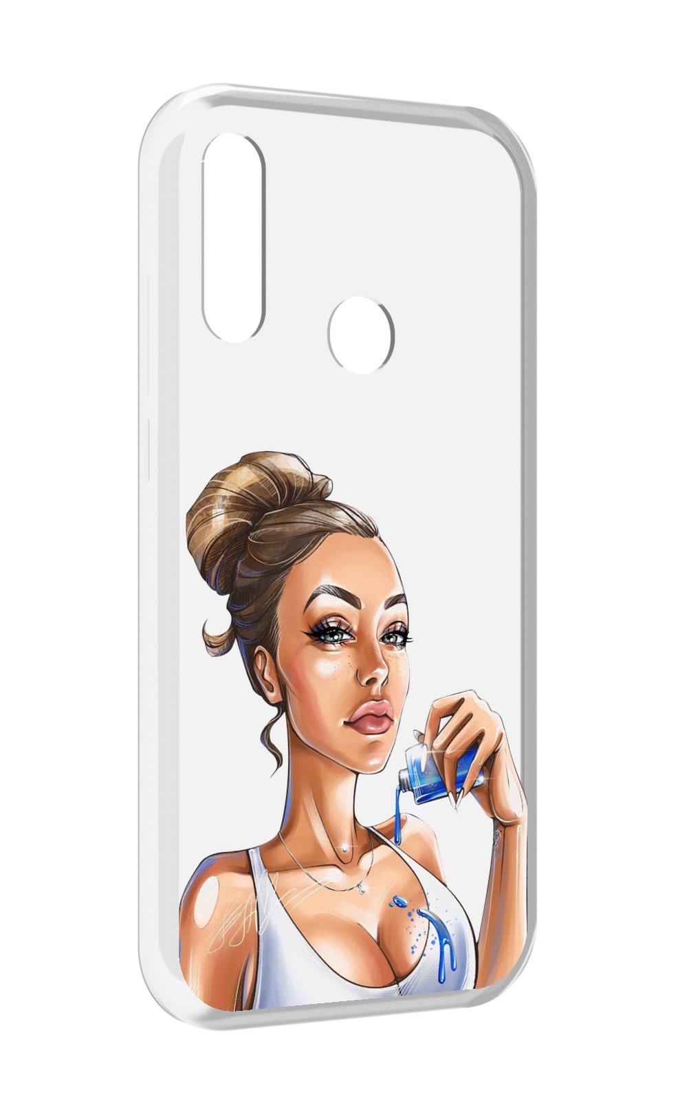 

Чехол MyPads девушка-пролила-краску женский для Lenovo Z6 Pro Youth Edition / Z6 Pro Lite, Прозрачный, Tocco
