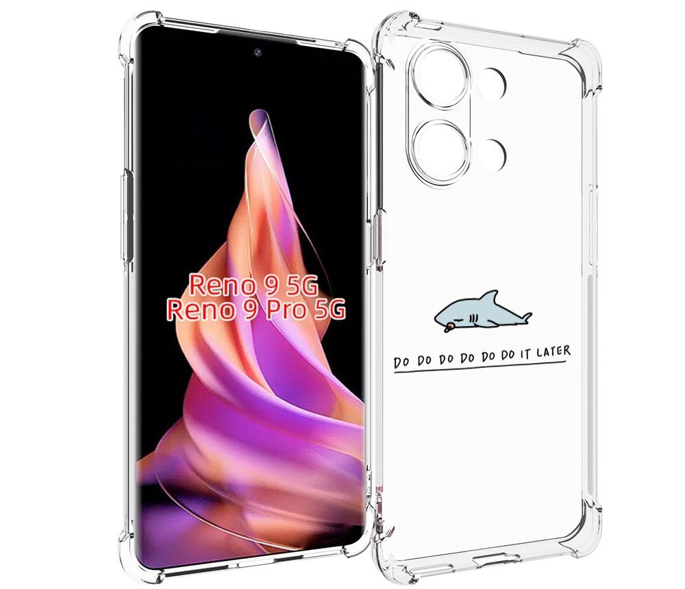 

Чехол MyPads Мини-акула для Oppo Reno 9/Reno 9 Pro, Прозрачный, Tocco