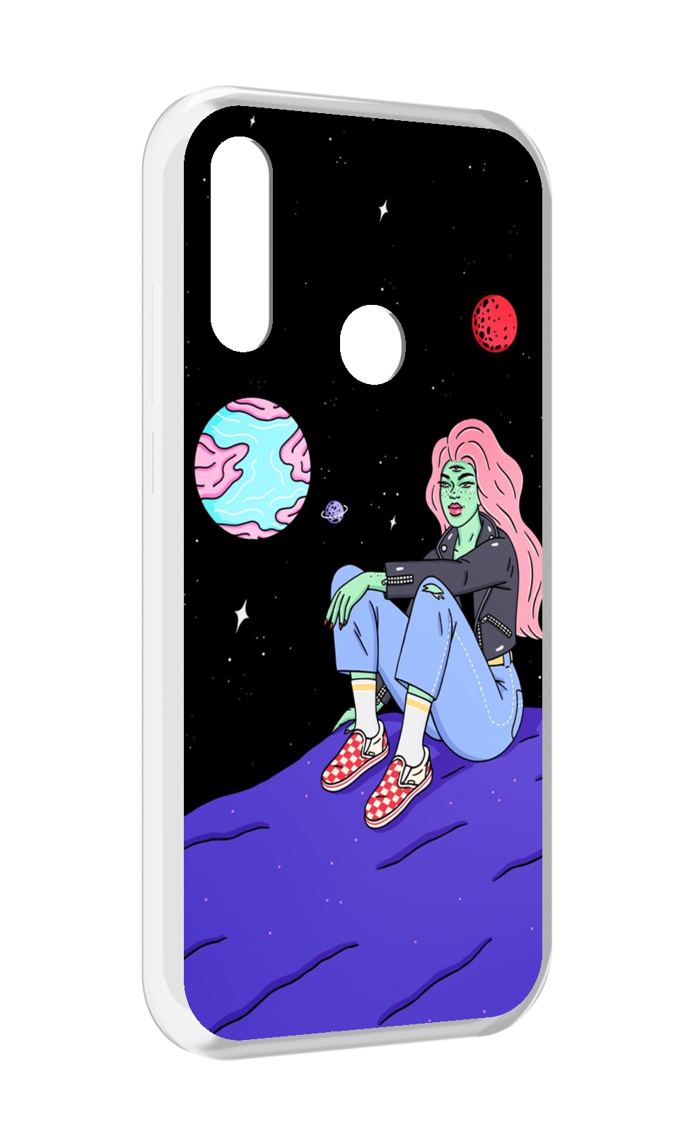 

Чехол MyPads девушка-на-луне-мультик для Lenovo Z6 Pro Youth Edition / Z6 Pro Lite, Прозрачный, Tocco