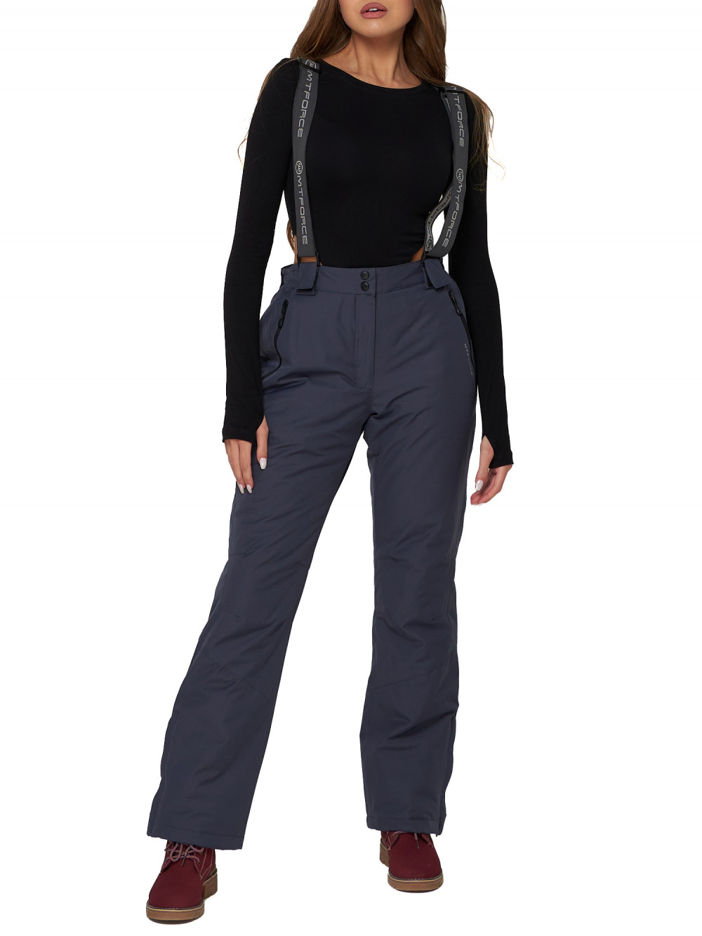 Полукомбинезон брюки горнолыжные женские AD2221TC темно-серого цвета, 44