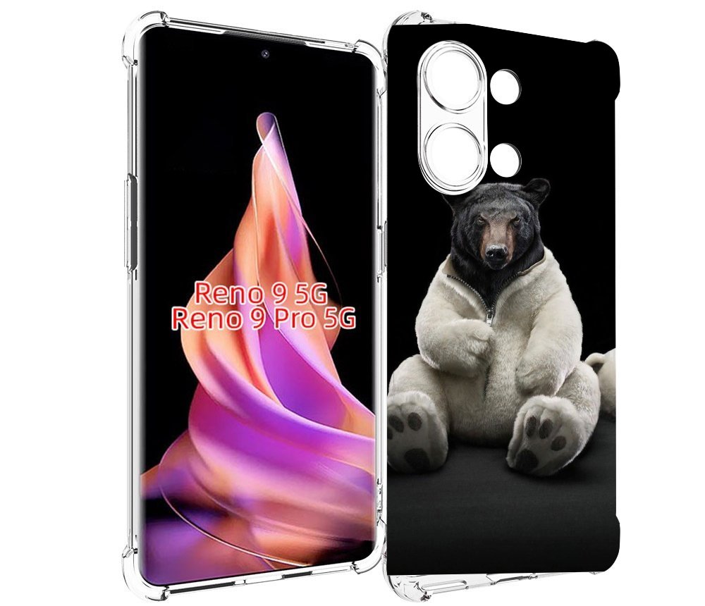

Чехол MyPads Медведь-бурый-белый для Oppo Reno 9/Reno 9 Pro, Прозрачный, Tocco