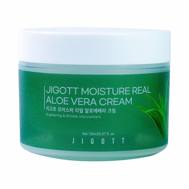 Jigott Крем для лица с экстрактом алоэ  Moisture Real Aloe Vera Cream 150 мл