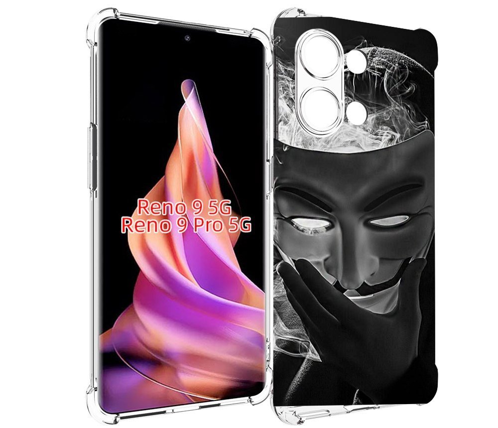 

Чехол MyPads Маска для Oppo Reno 9/Reno 9 Pro, Прозрачный, Tocco